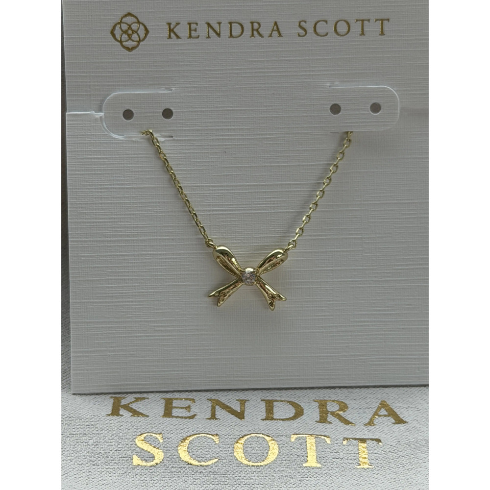 Kendra Scott gold bow necklace